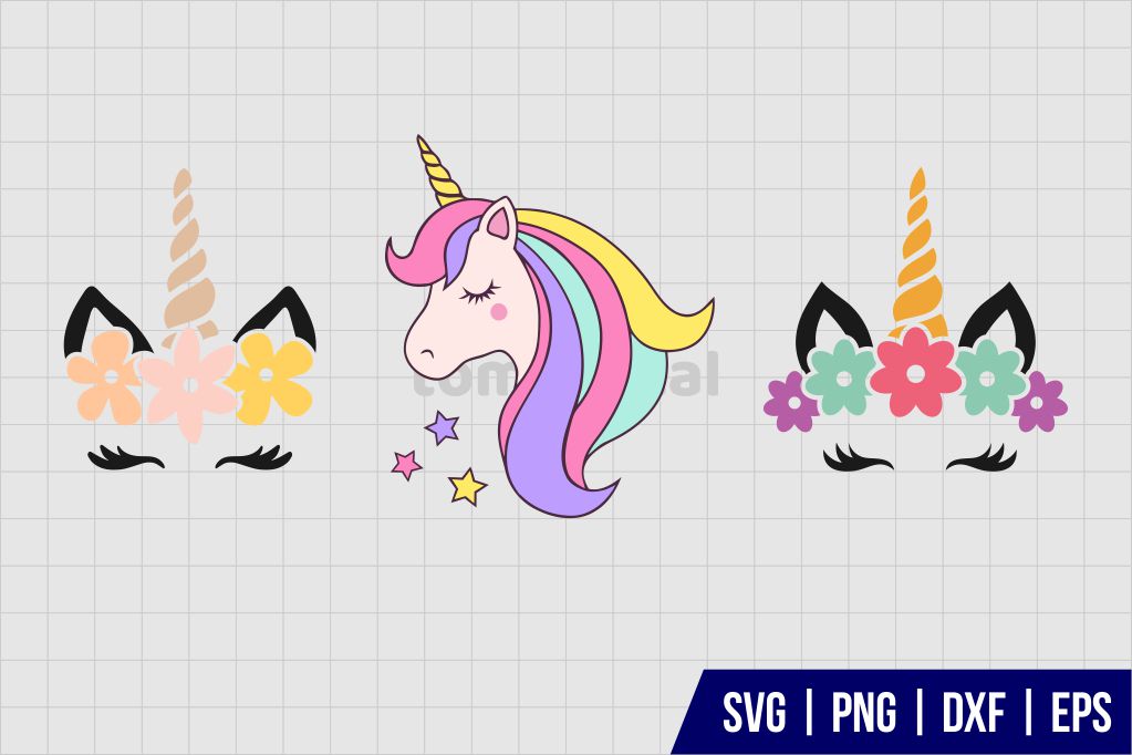 Unicorn Face SVG