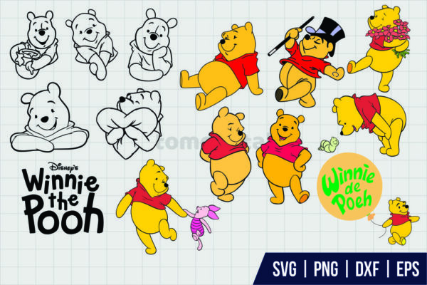 Winnie The Pooh SVG Bundle - Gravectory