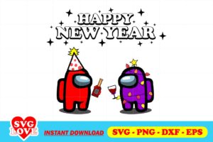among us happy new year SVG