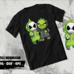 grinch and jack skellington nightmare before christmas svg