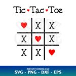 VALENTINE TIC TAC TOE SVG