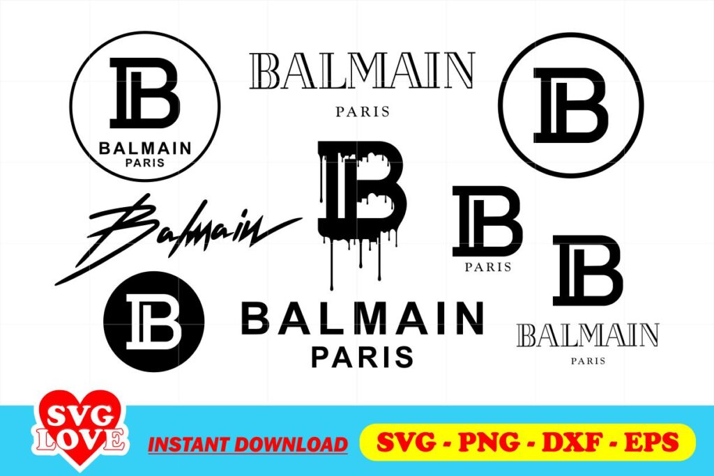balmain logo svg bundle
