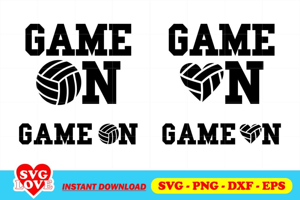 game on volleyball svg Game On Volleyball SVG