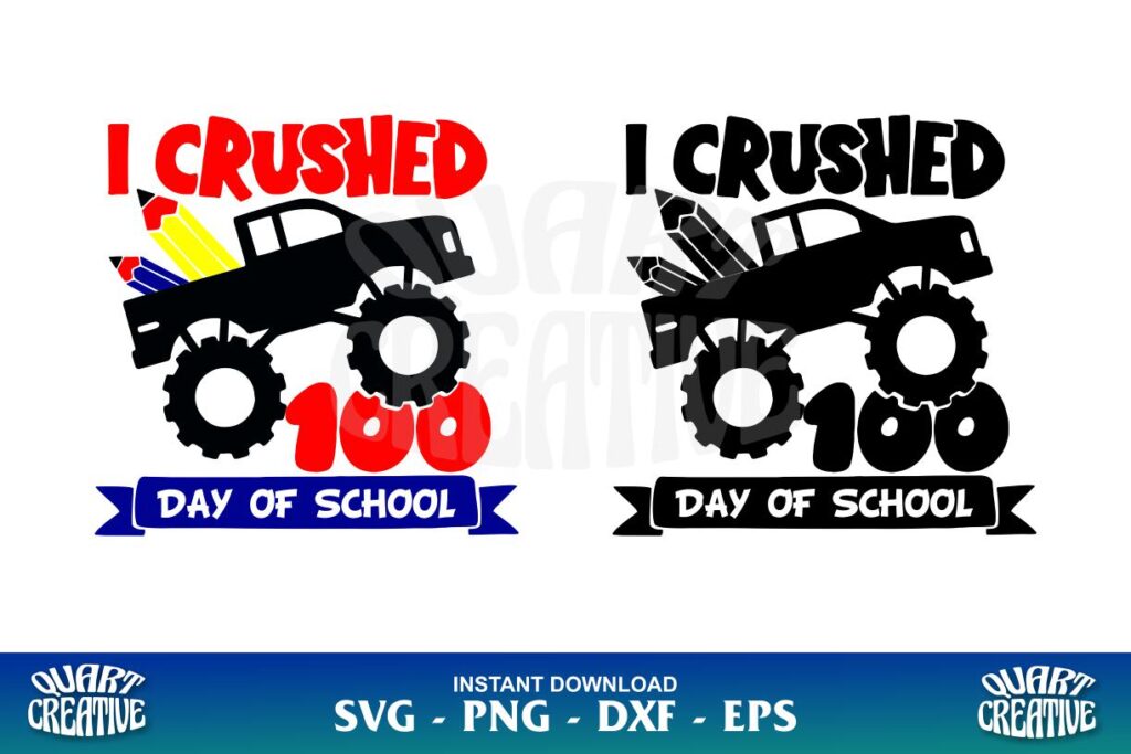 i crushed 100 day of school svg