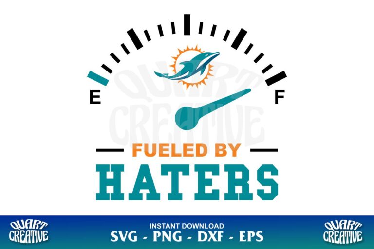 Miami Dolphins Fueled By Haters SVG - Gravectory