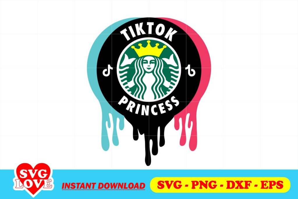 tiktok princess starbucks svg Tiktok Princess Starbucks SVG