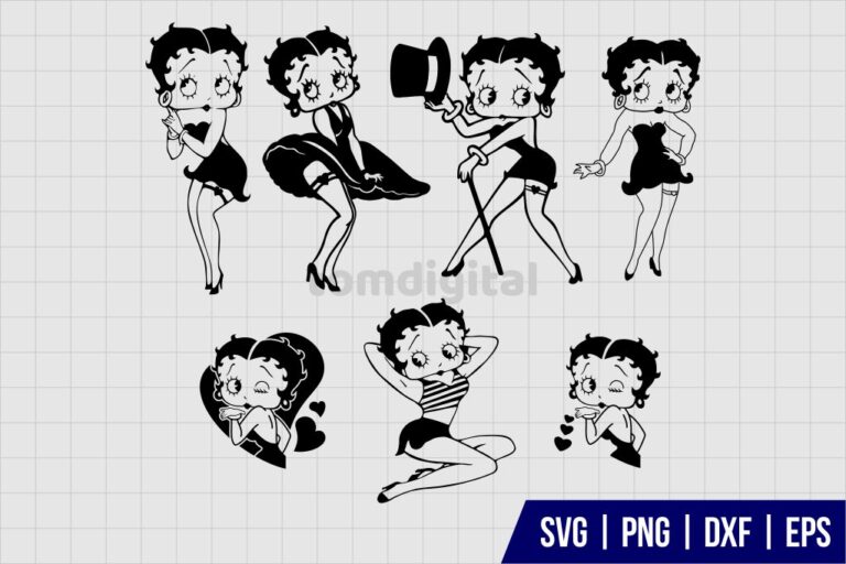 Girl Betty Boop SVG Bundle - Gravectory