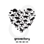 Dinosaur Heart SVG