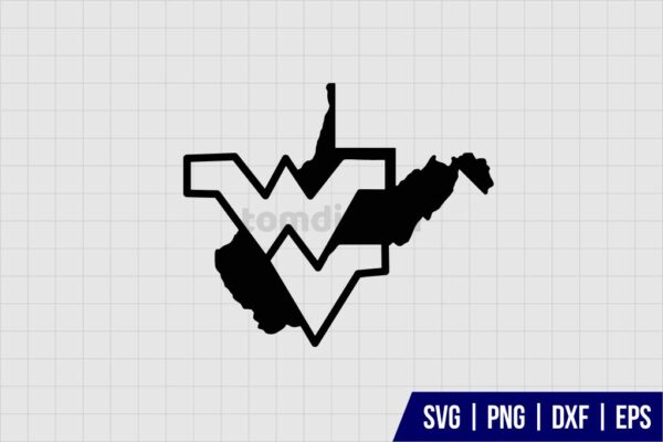 Flying WV Inside Of State Of WV SVG - Gravectory