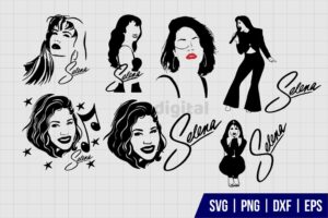 Selena Quintanilla Face SVG
