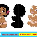 baby moana svg cut file