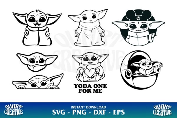 Baby Yoda SVG Bundle - Gravectory