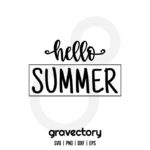 Hello Summer SVG Free