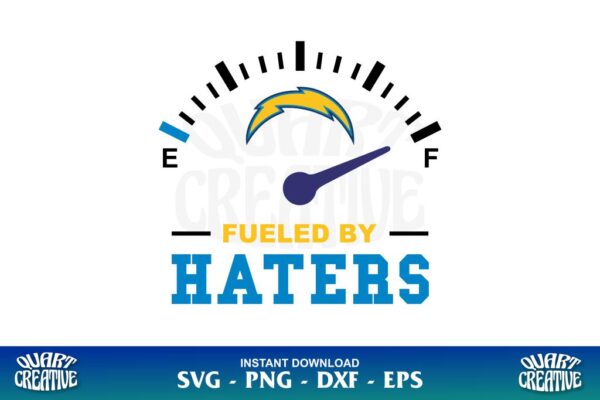 Los Angeles Chargers Fueled By Haters SVG - Gravectory