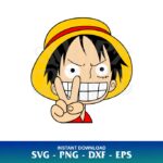 Monkey D luffy Peace SVG