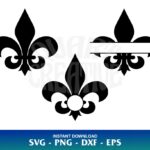 Fleur De Lis Monogram SVG