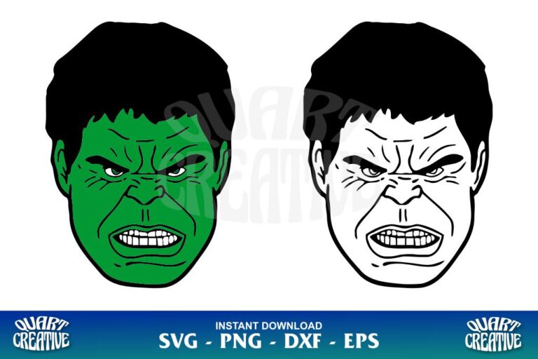 Hulk Face Svg Cut File Gravectory