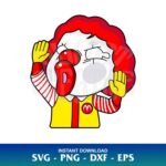 Ronald Mc Donald Funny Sticker SVG