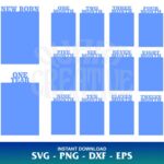 baby first birthday monthly photo banner svg