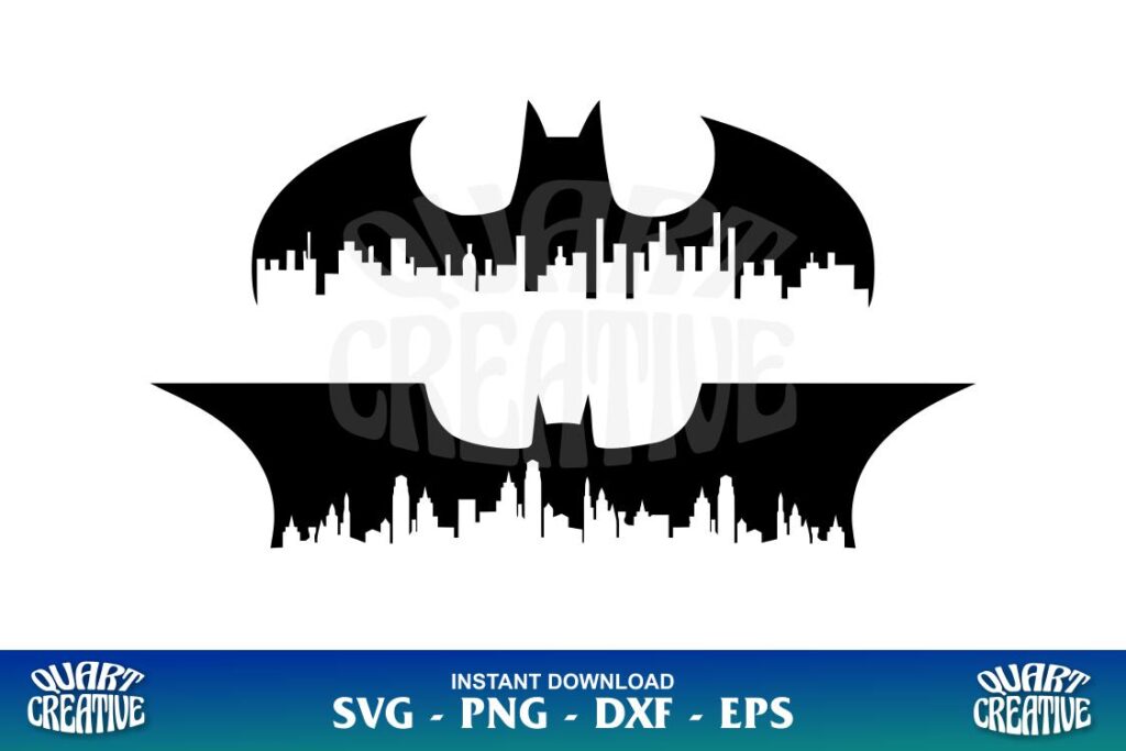 batman logo gotham cityscape svg Batman Logo Gotham Cityscape SVG