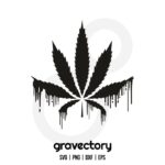 Cannabis Dripping Leaf SVG