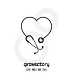 Heart Stethoscope SVG