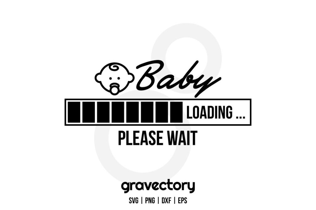 baby loading please wait svg Baby Loading Please Wait SVG