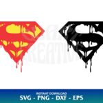 Superman Drip Logo SVG