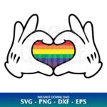 mickey mouse hand LGBT SVG