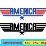top gun america svg