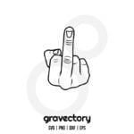 Middle Finger SVG Free