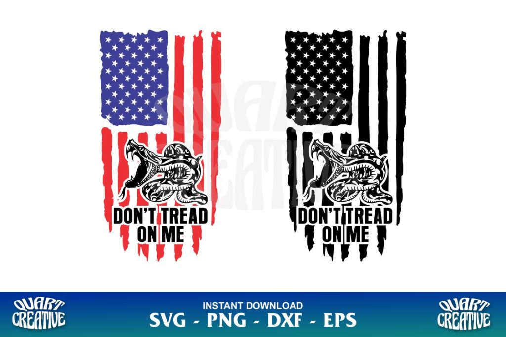 don't tread on me american flag svg
