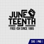 Juneteenth Freeish Since 1865 SVG
