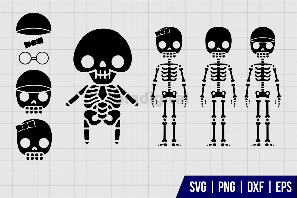 Skeleton Family SVG