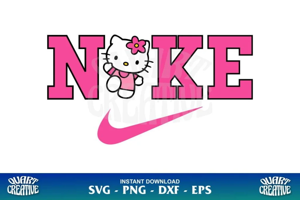 hello kitty nike logo svg