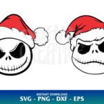 jack skellington santa hat svg