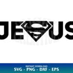 Jesus Superman Logo SVG Cricut