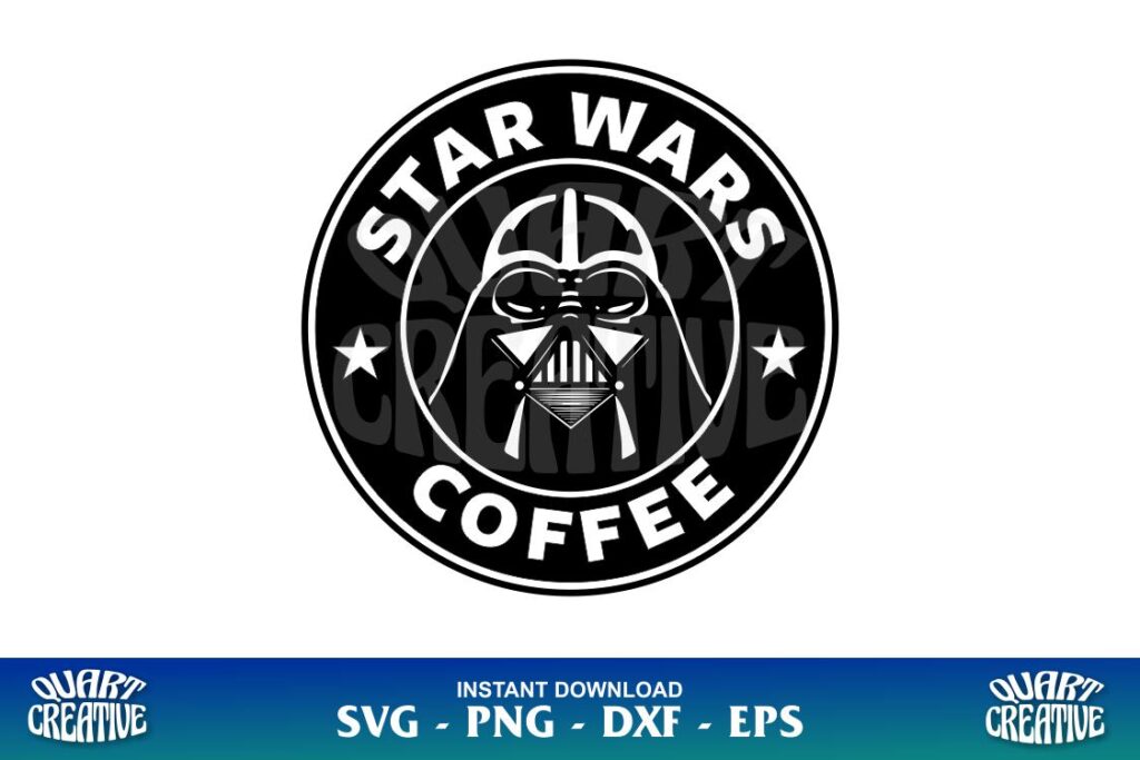 star wars coffee SVG Darth Vader SVG
