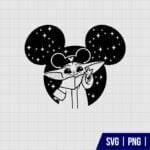 Baby Yoda Mickey Ears SVG