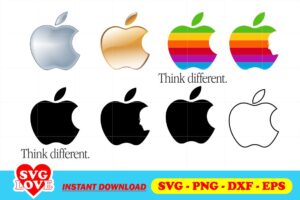 apple logo svg bundle