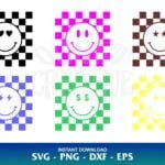 checkered smiley svg bundle
