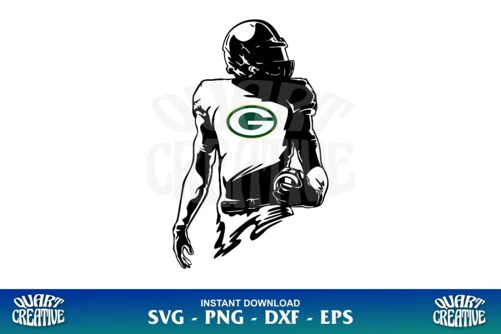 green bay packers football player svg