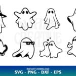 halloween boo ghost svg bundle
