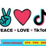 peace love tiktok svg