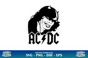 Angus Young ACDC SVG