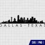 Dallas Texas Skyline Outline SVG