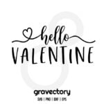 Hello Valentine SVG Free