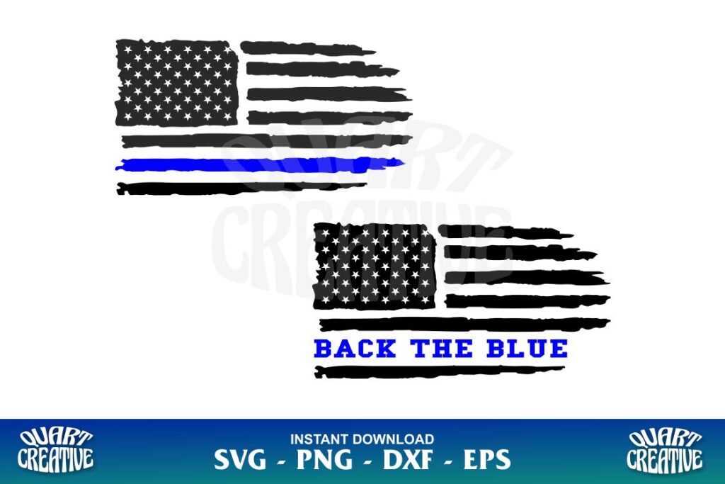 back the blue flag svg