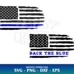 back the blue flag svg