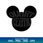 Black Mickey Mouse Head SVG